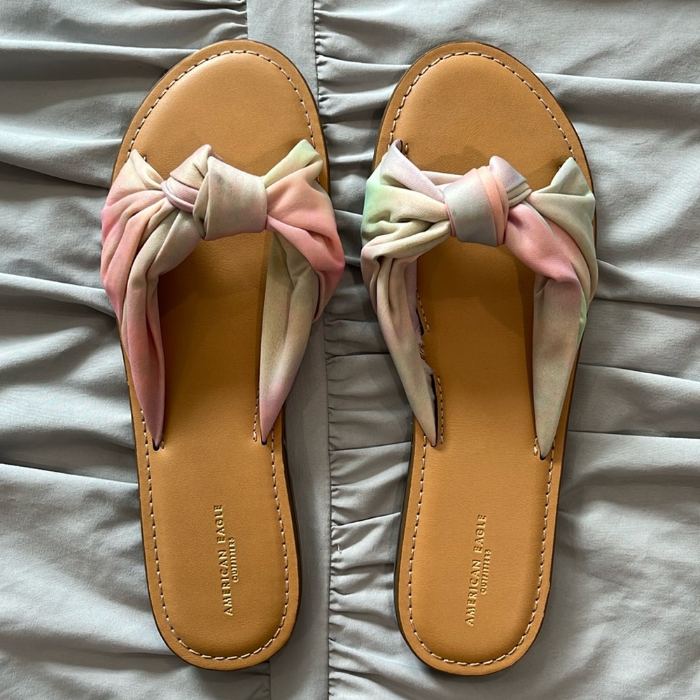 American Eagle Tie Dye Knot Sandals